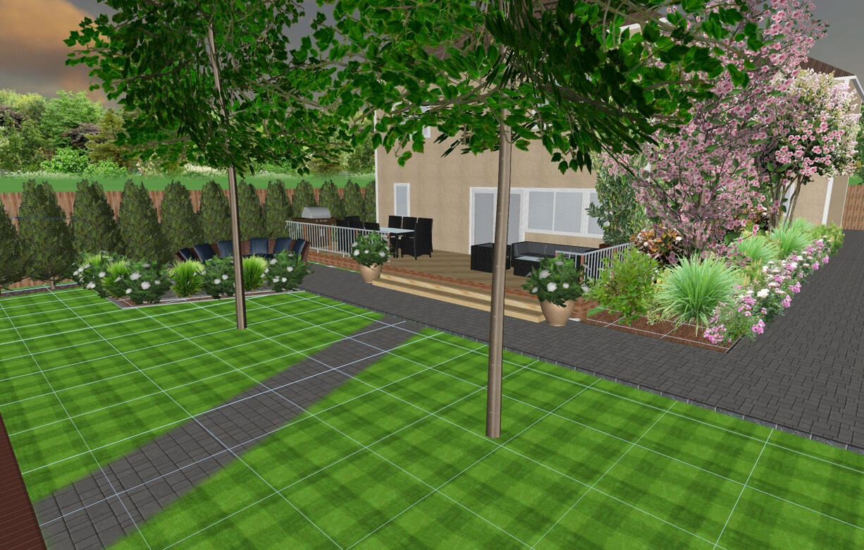 Terasa si copaci umbra